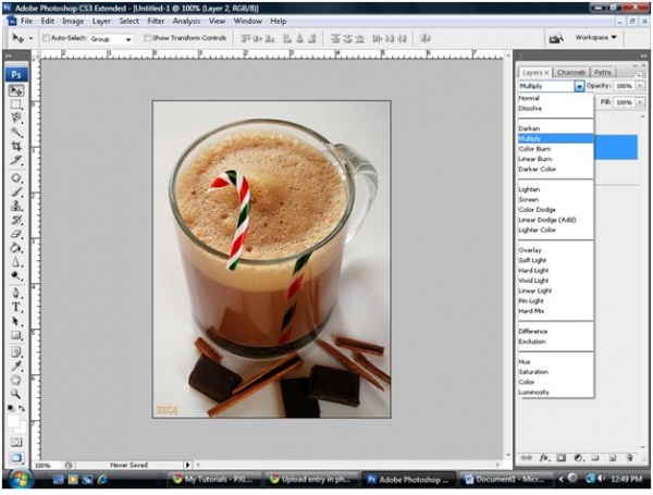 Creation of Candycane cocoa.: Step 9